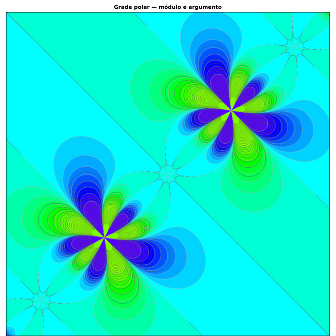 imagem_reta_vertical_polar Função complexa não holomorfa com imagem contida na reta Re(w)=−1, grade polar de módulo e argumento